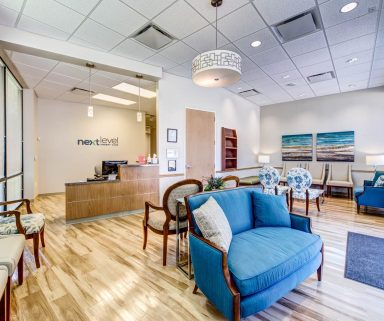 Comfortable waiting area at Next Level Urgent Care Copperfield Location